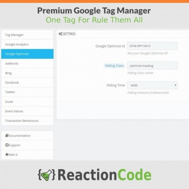 ماژول مدیریت تگ گوگل - Premium Google Tag Manager Module