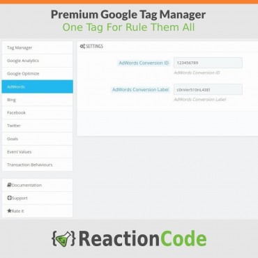 ماژول مدیریت تگ گوگل - Premium Google Tag Manager Module