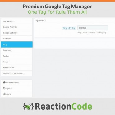 ماژول مدیریت تگ گوگل - Premium Google Tag Manager Module