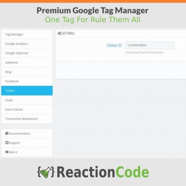 ماژول مدیریت تگ گوگل - Premium Google Tag Manager Module