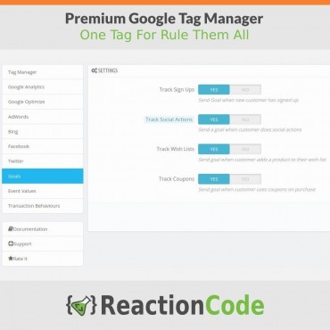 ماژول مدیریت تگ گوگل - Premium Google Tag Manager Module