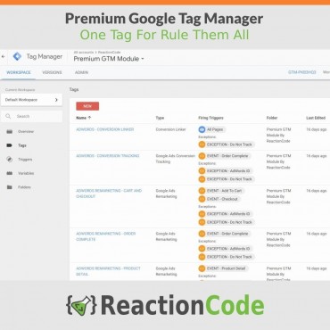 ماژول مدیریت تگ گوگل - Premium Google Tag Manager Module