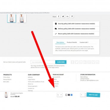 ماژول نوار شناور سبد خرید پرستاشاپ