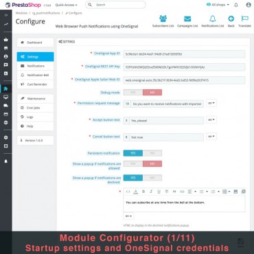 ماژول پوش نوتیفیکیشن پرستاشاپ