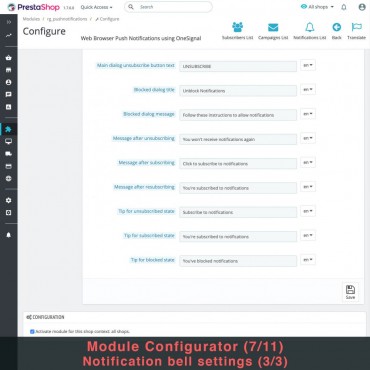 ماژول پوش نوتیفیکیشن پرستاشاپ