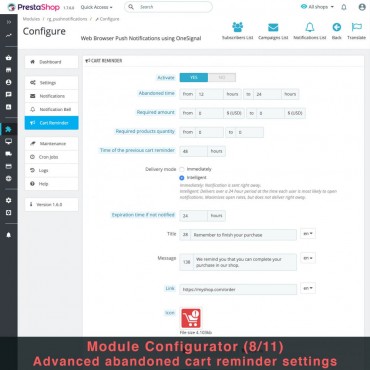 ماژول پوش نوتیفیکیشن پرستاشاپ