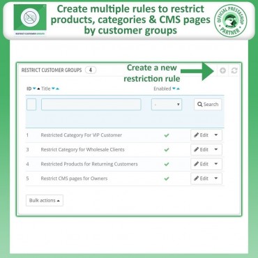 ماژول محدودسازی گروه مشتریان پرستاشاپ