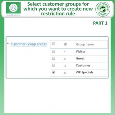 ماژول محدودسازی گروه مشتریان پرستاشاپ