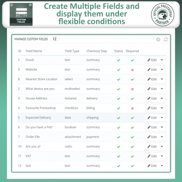 ماژول افزودن فیلد سفارشی صفحه پرداخت یا سفارش