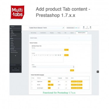 ماژول مدرنیزه کردن چیدمان تبهای صفحه محصول