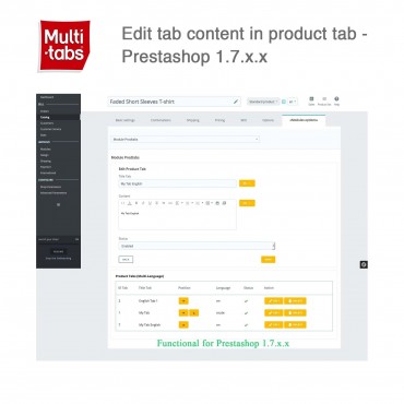 ماژول مدرنیزه کردن چیدمان تبهای صفحه محصول