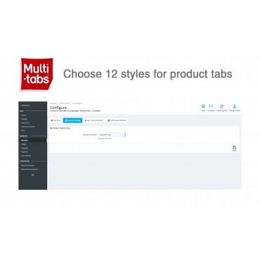 ماژول مدرنیزه کردن چیدمان تبهای صفحه محصول