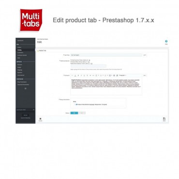 ماژول مدرنیزه کردن چیدمان تبهای صفحه محصول