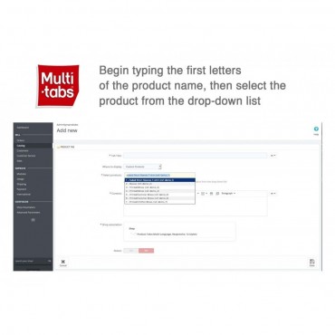 ماژول مدرنیزه کردن چیدمان تبهای صفحه محصول