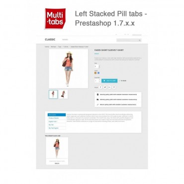 ماژول مدرنیزه کردن چیدمان تبهای صفحه محصول