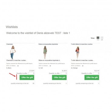 ماژول لیست هدیه و علاقه مندی های پیشرفته پرستاشاپ