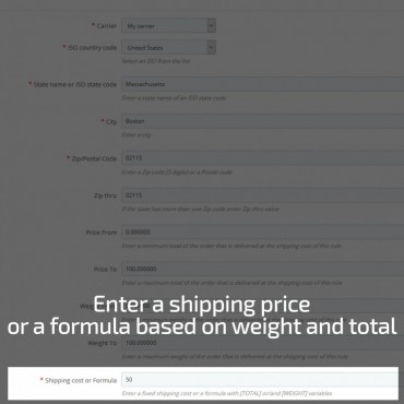 ماژول هزینه ارسال بر اساس کدپستی ،کشور، استان و شهر پرستاشاپ