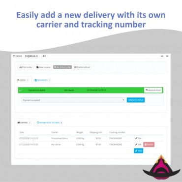 ماژول تخصیص چند حامل به یک سفارش پرستاشاپ