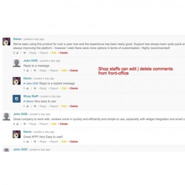 ماژول نظرات پیشرفته محصول پرستاشاپ