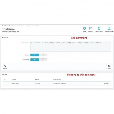 ماژول نظرات پیشرفته محصول پرستاشاپ