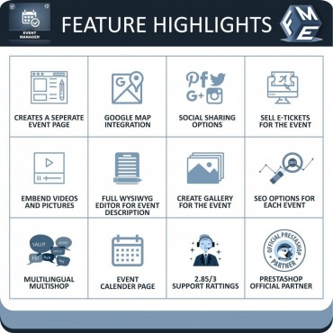 ماژول مدیریت و ایجاد رویداد و فروش بلیط آنلاین پرستاشاپ