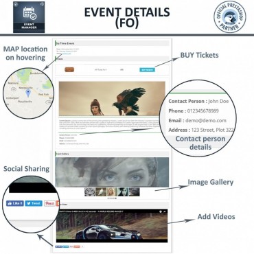 ماژول مدیریت و ایجاد رویداد و فروش بلیط آنلاین پرستاشاپ