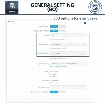 ماژول مدیریت و ایجاد رویداد و فروش بلیط آنلاین پرستاشاپ