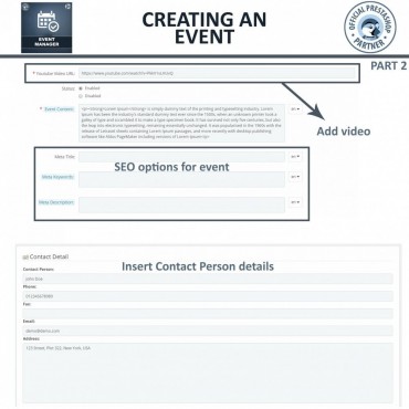 ماژول مدیریت و ایجاد رویداد و فروش بلیط آنلاین پرستاشاپ