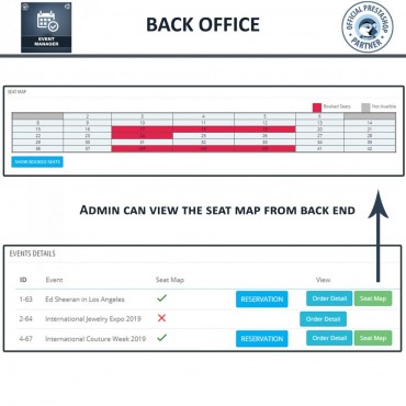 ماژول مدیریت و ایجاد رویداد و فروش بلیط آنلاین پرستاشاپ