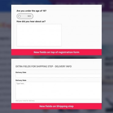ماژول فیلد سفارشی پرستاشاپ - ثبت نام و پرداخت
