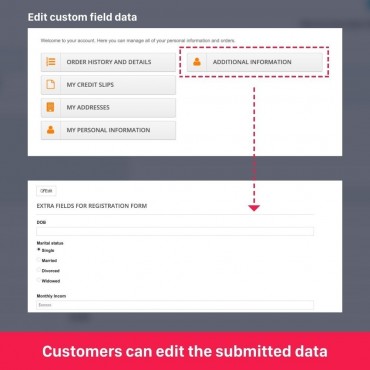 ماژول فیلد سفارشی پرستاشاپ - ثبت نام و پرداخت