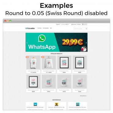 ماژول گرد کردن قیمت پرستاشاپ