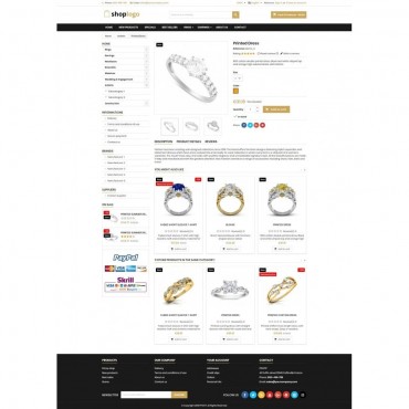 قالب جواهر پرستاشاپ - Jewellery store Template