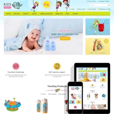 قالب کودک پرستاشاپ - Kids Shop