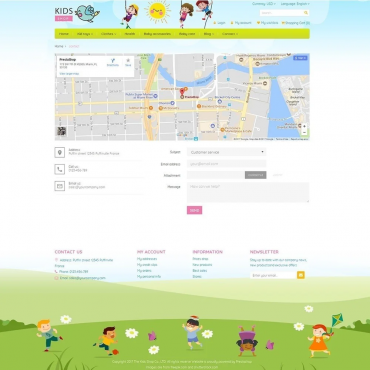 قالب کودک پرستاشاپ - Kids Shop