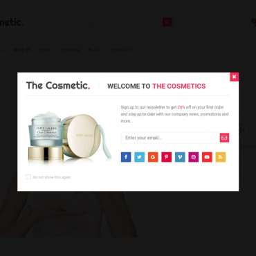 قالب لوازم آرایشی پرستاشاپ - The Cosmetics