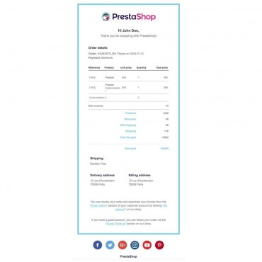 قالب ایمیل پرستاشاپ - Boxy