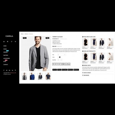 قالب کامیلا قالب رایگان پرستاشاپ - Camila