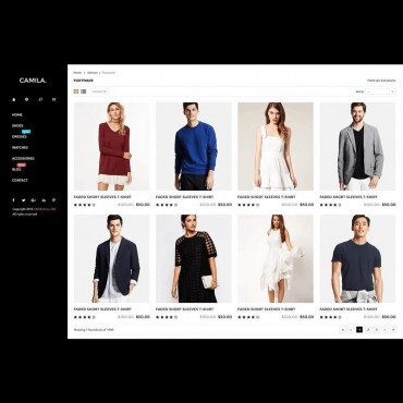 قالب کامیلا قالب رایگان پرستاشاپ - Camila