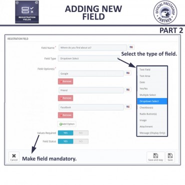 ماژول طراحی فرم ثبت نام پرستاشاپ