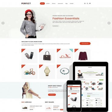 قالب پرفکت پوسته رایگان پرستاشاپ - Perfect