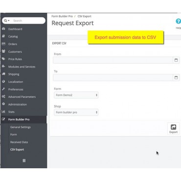 فرم ساز حرفه ای پرستاشاپ Form Builder