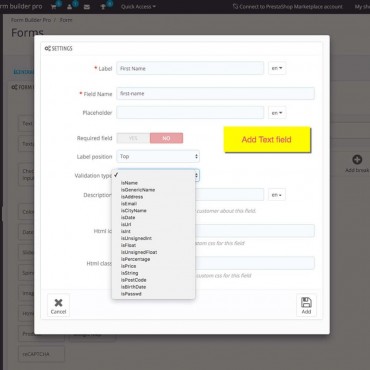 فرم ساز حرفه ای پرستاشاپ Form Builder