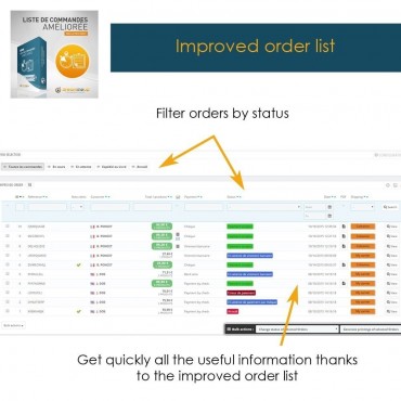 ماژول لیست سفارشات پرستاشاپ - افزونه مدیریت پیشرفته سفارشات