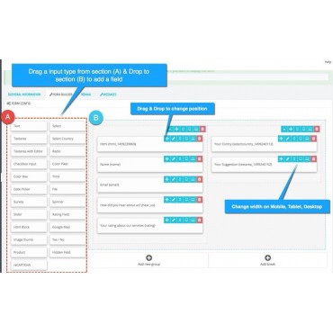 فرم ساز حرفه ای پرستاشاپ Form Builder
