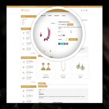قالب پرستاشاپ Lucky - قالب فروشگاه جواهرات