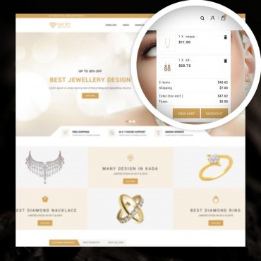 قالب پرستاشاپ Lucky - قالب فروشگاه جواهرات