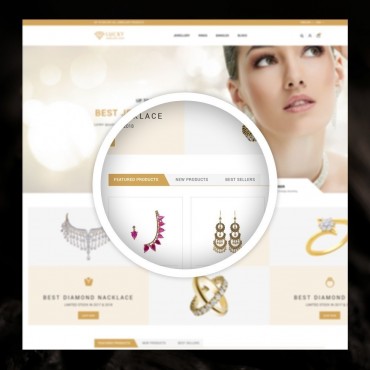 قالب پرستاشاپ Lucky - قالب فروشگاه جواهرات