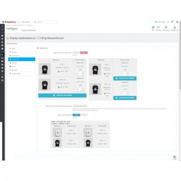 ماژول لیست ترکیبات پرستاشاپ