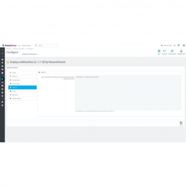 ماژول لیست ترکیبات پرستاشاپ